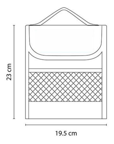 Imagen 3 de 3 de Lonchera Plegable Interior Metalizado Bolsa Frontal De Maya