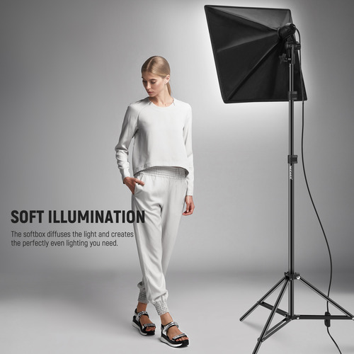 Neewer 35w Softbox Kit De Iluminación Led Luz 60x60cm, 5700k