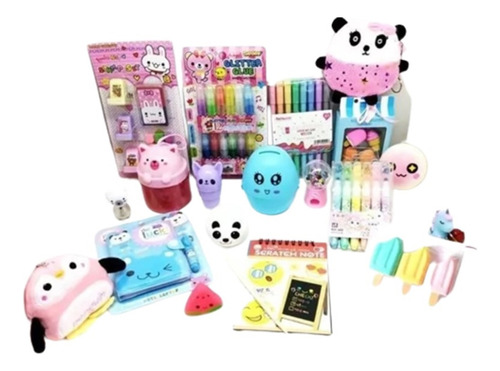 Kawaii Box Caja Regalo Especial Papelería Plumas Cumpleaños 