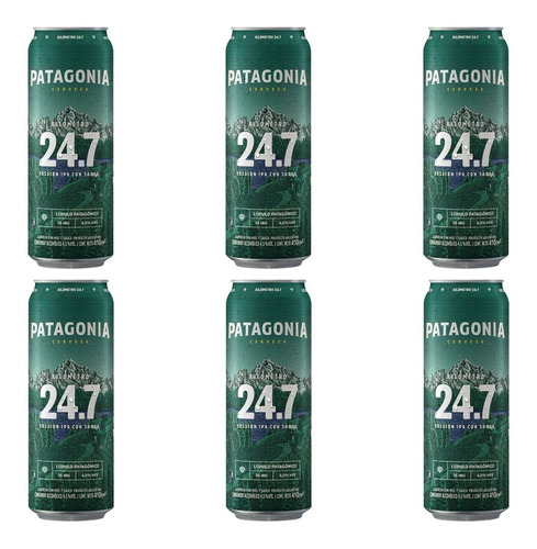 Pack X 6 Cerveza Patagonia 24.7 Lata 410 Ml