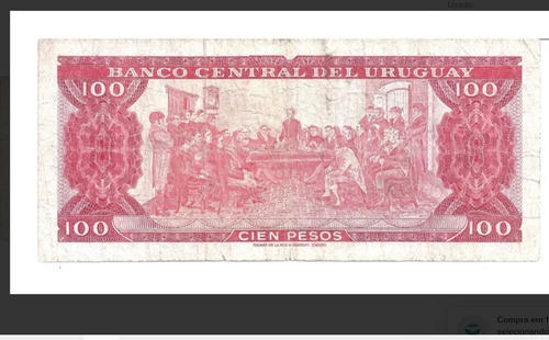 Uruguay 2 Cédulas Antiga 50 Pesos 1939 E 100 Pesos 1967 Mbc (Usado)