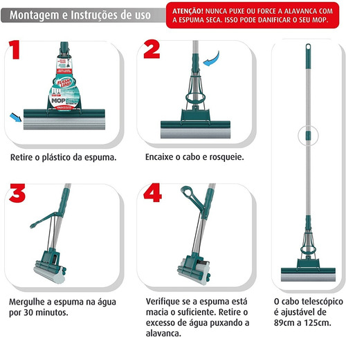 Mop Limpeza Geral Plus Mop7671 Flashlimp Cor VERDE ESMERALDA