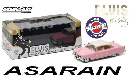 Cadillac Fleetwood Rosa 1955 Elvis Hollywood Greenlight 1/43