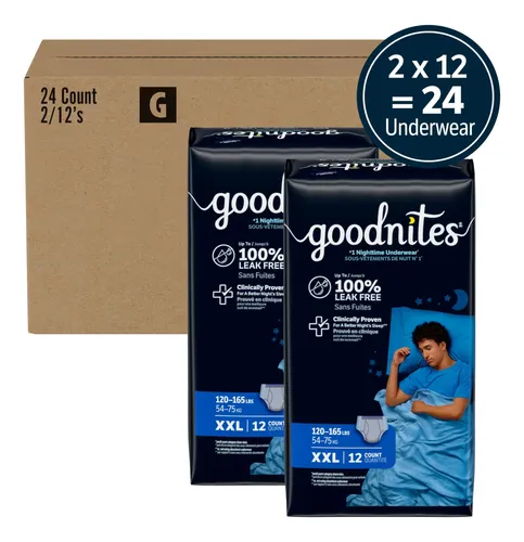 Roupa Íntima Noturna Goodnites Tamanho Xxl Pack X 2 | MercadoLivre