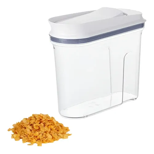 Pote Hermético Cereal Acrílico Oxo 2,3 Litros Tampa Flip Top