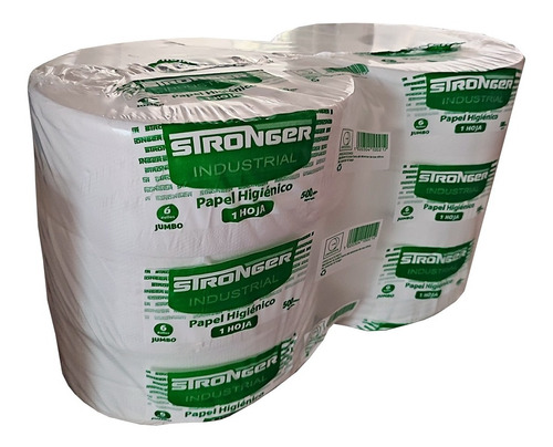 Papel Higiénico Jumbo Stronger 500 Mts  X 6 Rollos 