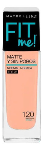 Base De Maquillaje Líquida Maybelline Fit Me Matte Tono 120 120 Classic Ivory