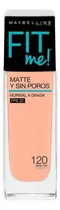 Comprar Base de maquillaje líquida Maybelline Fit Me Fit Me Matte Maybelline Fit Me Matte tono 120 classic ivory - 30mL