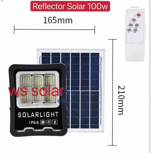 Foco Solar Reflector Solar 100w Con Control
