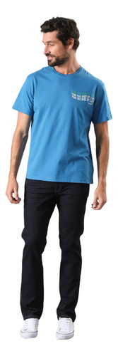 Polera Hombre Slogan Sign Off Tee Deep Water