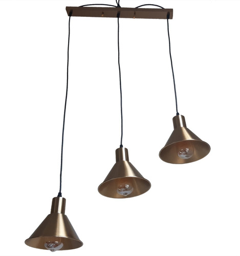 Lámpara De Techo Colgante Vintage Estilo Antiguo Triple