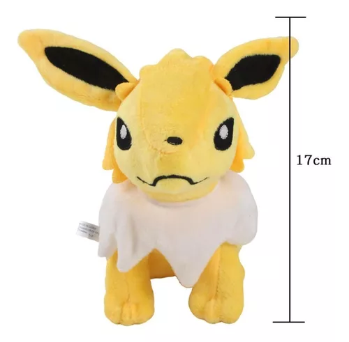 Jolteon Evoluções Evolution Eevee Pokemon Pelúcia 17cm