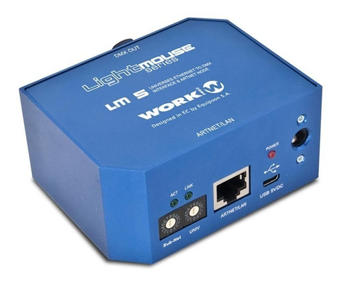 Interfaz Ethernet-dmx. Nodo Artnet.osc-dmx Work Lm5