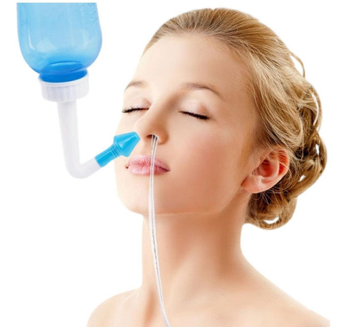 Sinusite Higienizador Ducha Nasal Lavador Lavagem Azul