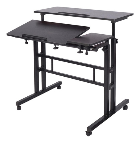 Wellynap Mobile Side Table, Laptop Desk With Tablet Slot An.