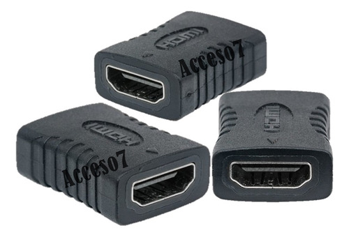 3 Coples Compatible Con Hdmi® Hembra Hembra P/ Unir 2 Cables