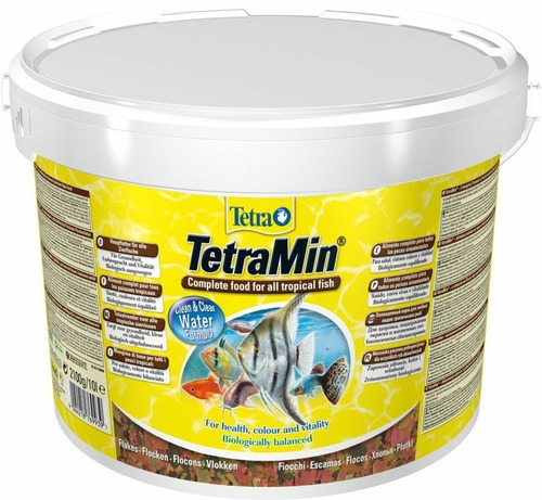 Alimento Escamas Peces Tropicales Tetra Min 2.1kg 10l Balde