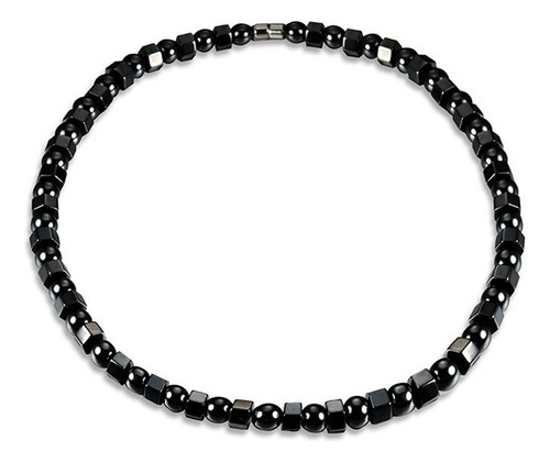 Imagen 2 de 7 de Collar Magnético Negro Imán Terapia Salud Collares