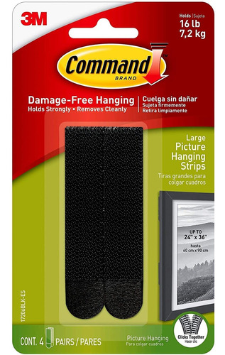 Command - Tiras De Velcro Para Colgar Cuadros, Grandes, Colo