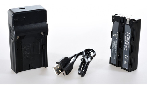 Imagen 4 de 8 de Cargador Usb + Batería Np-f550 T/ Sony P/ Iluminador Led