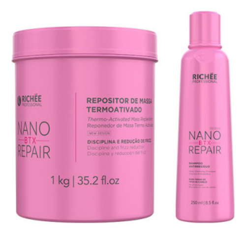 Richée Nanobtx Repair Kit Sh250 Ml E Repositor De Massa 1kg