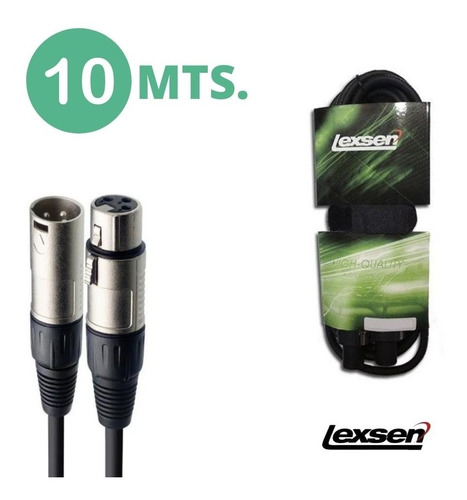Imagen 8 de 8 de Cable Armado Lexsen Xlr-10mf Xlr De 10mts Balanceado