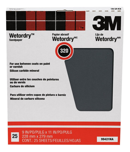 3m Pro-pak Wetordry Between Finish Coats Hojas De Lijado  Gr