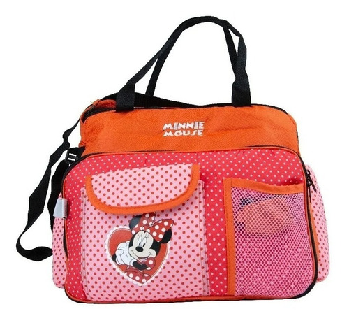 Bolso Maternal Bebe  Con Cambiador Disney Mickey Minnie