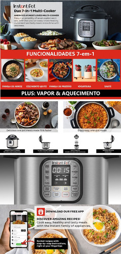 Instant Pot Duo V5 Panela De Pressão Smart Multiuso 7-em-1