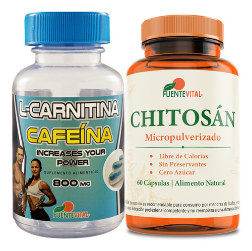 L-carnitina + Chitosán - Control De Peso. Pack Oferta!