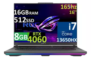 Asus Rog Strix G16 Ci7-13650hx 16gb 512ssd Rtx4060 8gb -2023