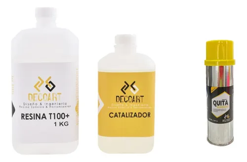 comprar Resina Epoxica Decoart T100+ 1.5kg Con Quita Burbujas 180ml Color Transparente