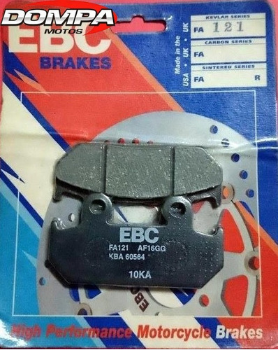 Pastilla De Freno Delantera Ebc Fa121 Honda Hurricane Cbr 91