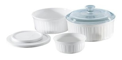 Set De 3 Fuentes Circulares Con Tapa Corningware