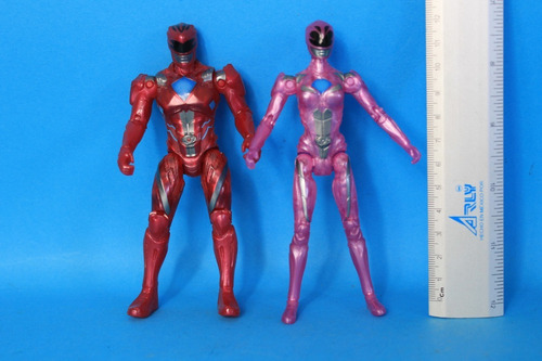 Lote 2 Power Rangers Pink Ranger & Red Ranger Bandai (Usado)