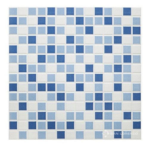 Imagen 1 de 8 de Ceramica 1°cal 33x33 Veneciano Mix Aguamarina San Lorenzo