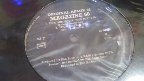 Magazine 60 Don Quichotte (original Remix 91) Vinilo Maxi