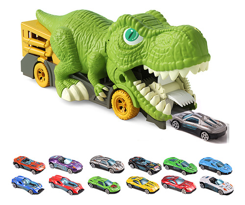 Coche Transportador De Dinosaurios 13 En 1 Para Niños