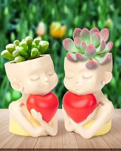 Macetas Face Planters, Macetero De Resina Con Forma De Cabez