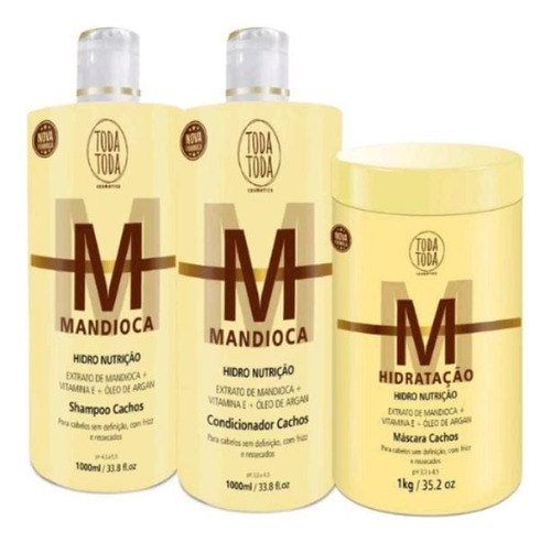 Cronograma Capilar Mandioca Meus Cachos Toda Toda Cosmétics