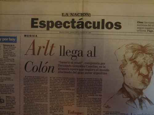 Espectaculos La Nacion 1996 Arlt Jorge Luz Polosecki 