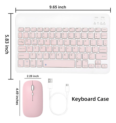 Funda De Teclado Samsung Galaxy Tab A9 11 Pulgadas Rosa Color