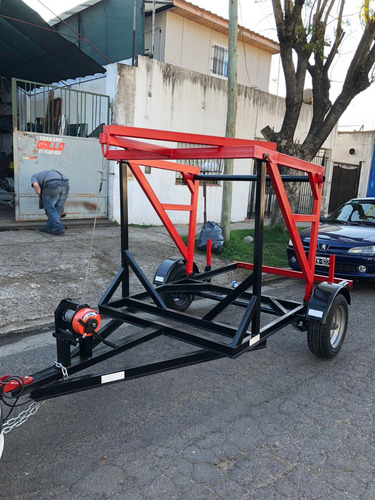 Trailers Porta Bobinas Fibra Óptica Y Cables Auto Cargarle .