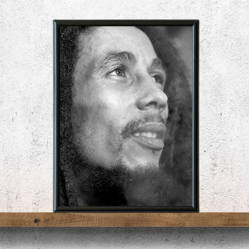 Cuadro Decorativo Bob Marley Con Vidrio 30 X 40cm