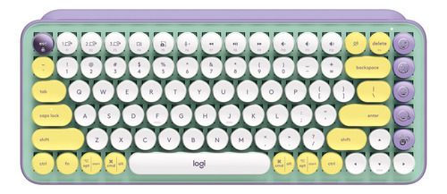 Logitech Teclado Mecánico Inalámbrico. Teclas Personalizable Color del teclado Púrpura/Verde Idioma Inglés US