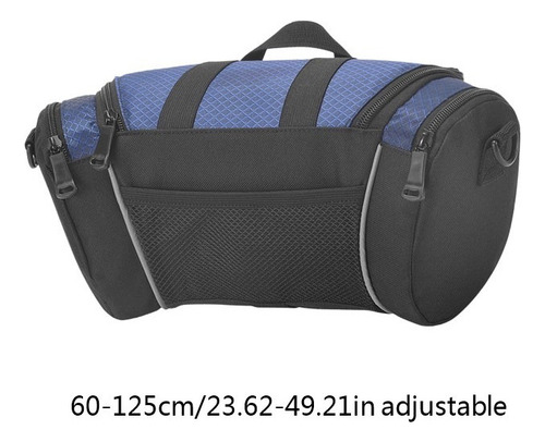Bolsa Para Manillar De Bicicleta Con Rayas Reflectantes Azul
