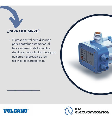 Press Control Vulcano Sensor Presión Pca22