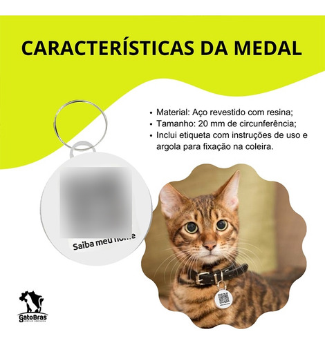 Nanochip Gatobras (1,25x7) E Medal Geocalização - 01 Peça