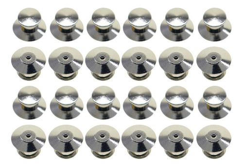 - W Para 24x Segurança Metal Pin Backs Travando Pin Keepers