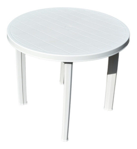 Mesa Pvc Redonda 90 Patas Desmontables Blanca + Alta Calidad